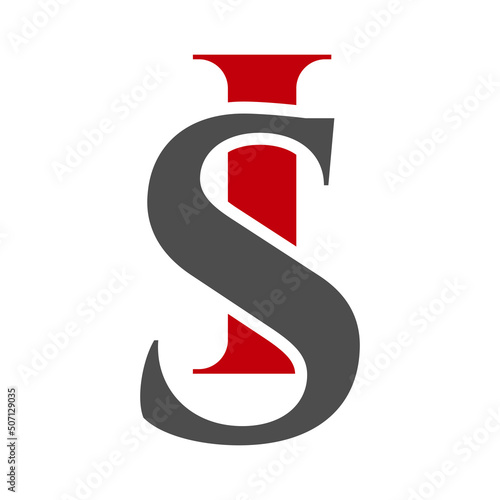Initial letter SI, IS logo design template. Monogram Letter IS luxury logo design vector template for business and company identity