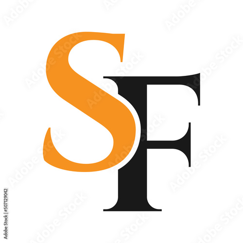 Initial letter SF, FS logo design template. Monogram Letter SF luxury logo design vector template for business and company identity