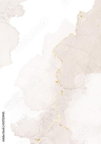 Canvas Print Beige quartz geode vector design frame