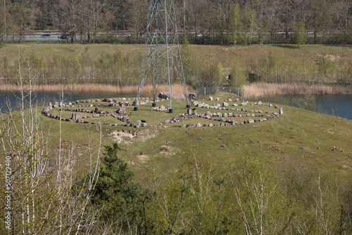 stone island maarn is a boulder island in the netherlands photo