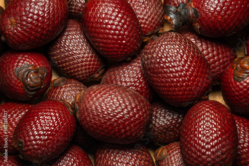 Fotografie Aguaje is a fruit widely consumed in the Amazon, it is nutritious and has many properties that make it very delicious