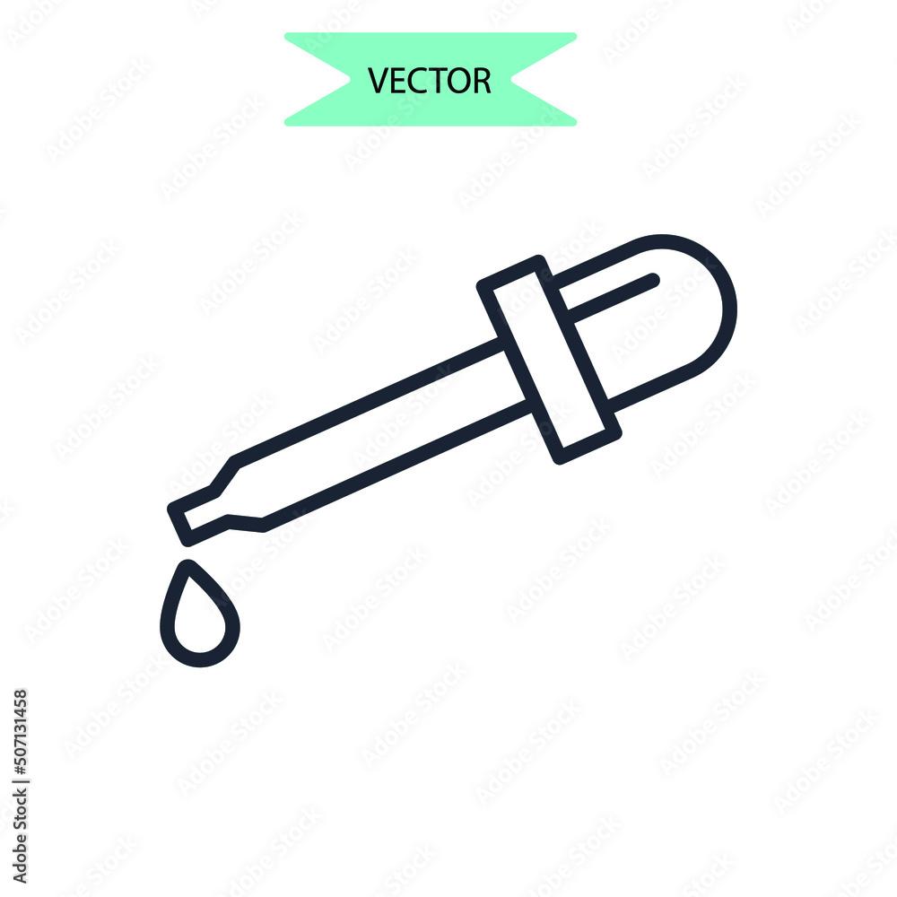 pipette icons symbol vector elements for infographic web pipette icons symbol vector elements for infographic web