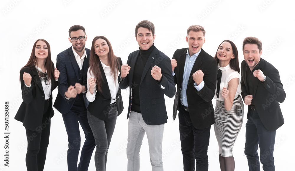 Business group looking confident with arms crossed