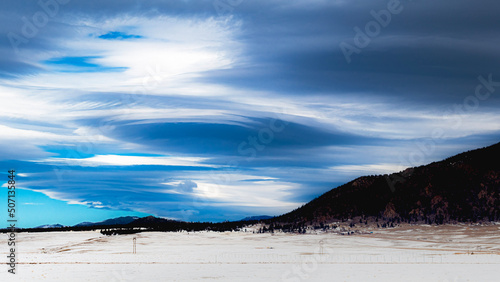 clouds over the mountains