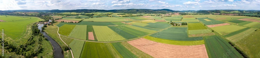 landscape with field in the werra valley between Hesse and Thuringia at Herleshausen landscape with field in the werra valley between Hesse and Thuringia at Herleshausen