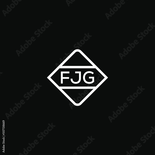 FJG letter design for logo and icon.FJG monogram logo.vector illustration with black background. photo