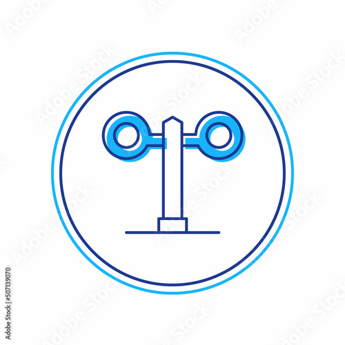 Filled outline Train traffic light icon isolated on white background. Traffic lights for the railway to regulate the movement of trains. Vector