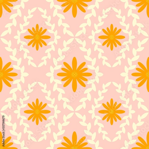 Floral seamless flower pattern for fabrics and textiles and packaging and gifts and cards and linens and kids