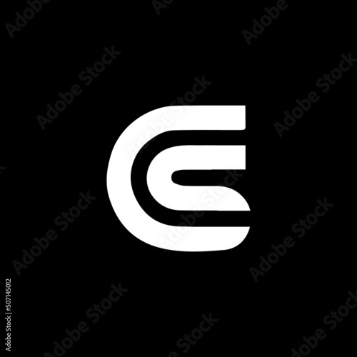 Minimal CS Logo Template, Creative CS Logo Design Vector