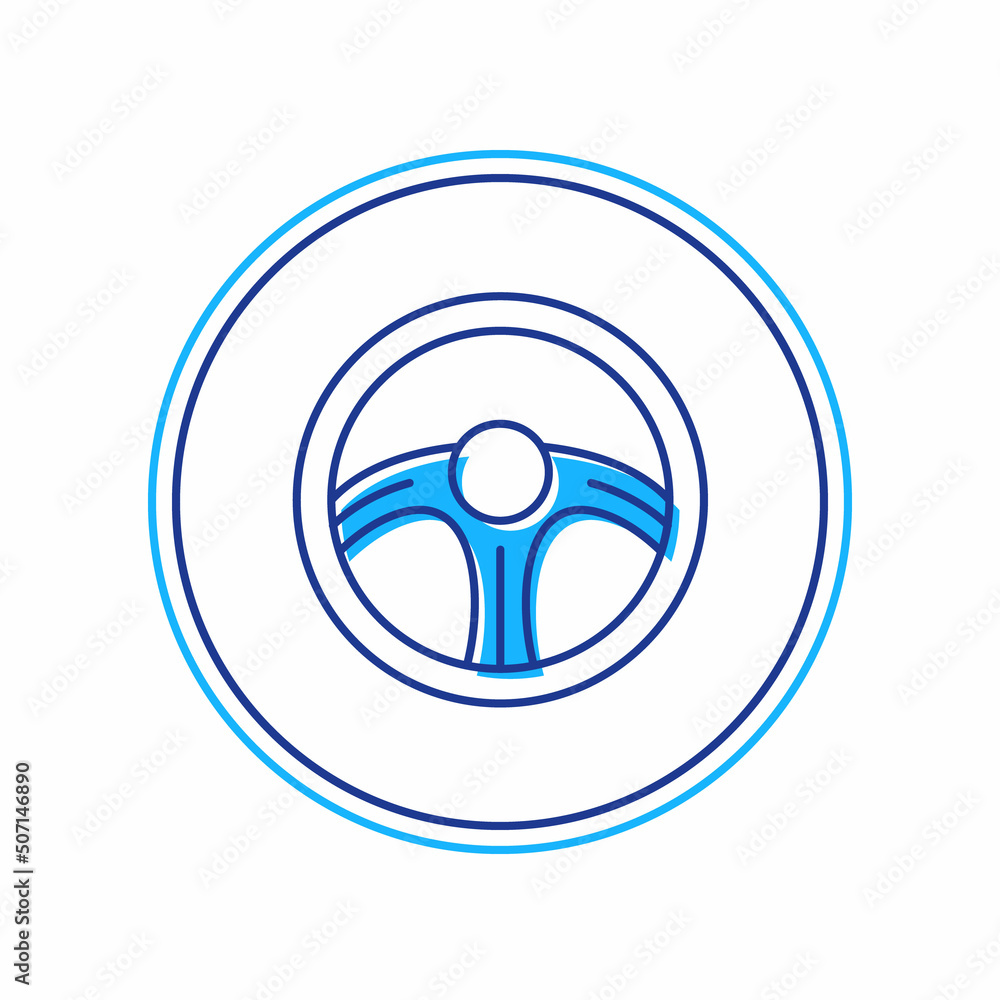 Filled outline Racing steering wheel icon isolated on white background. Car wheel icon. Vector Filled outline Racing steering wheel icon isolated on white background. Car wheel icon. Vector