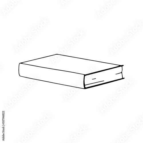 Book linear illustration. Vector