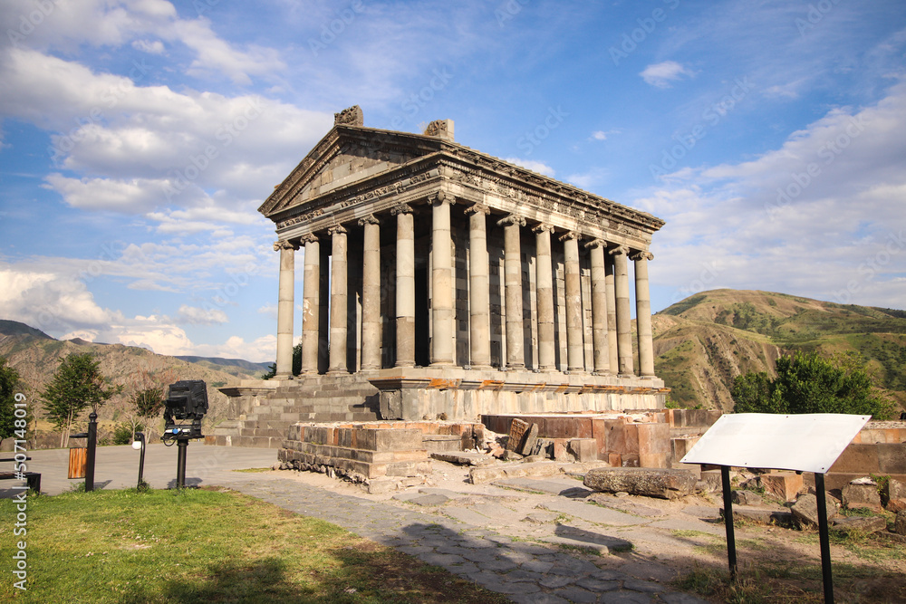 The Temple of Garni is the Greco-Roman colonnaded temple in Armenia
