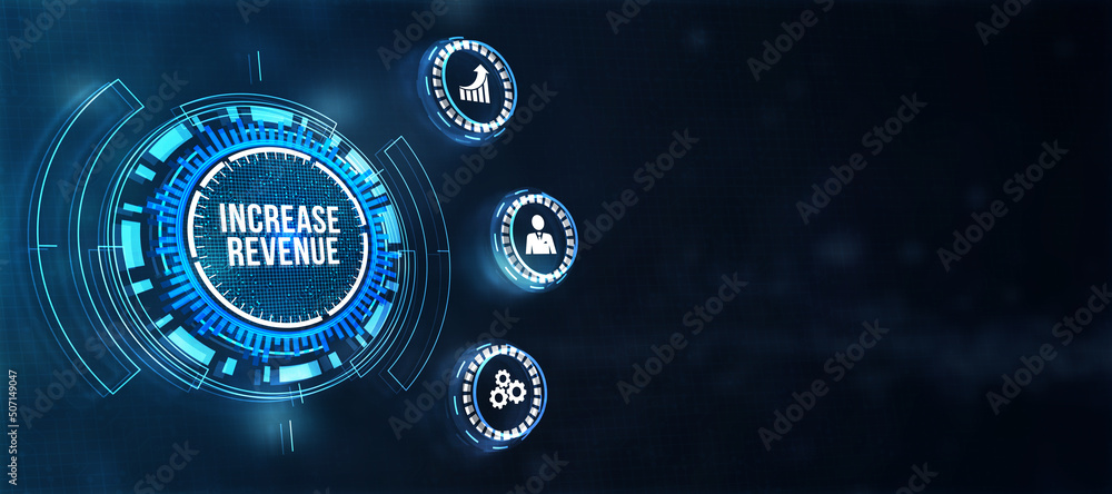 Internet, business, Technology and network concept. Increase revenue concept. 3d illustration. Internet, business, Technology and network concept. Increase revenue concept. 3d illustration.
