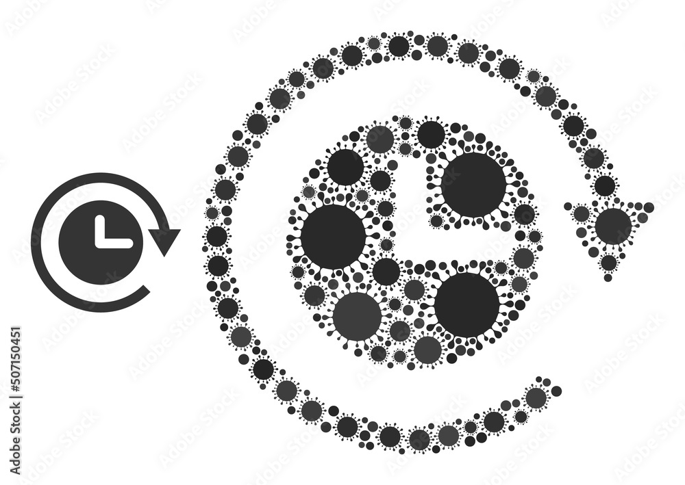 Clockwise rotation mosaic icon. Vector collage is done of scattered virus cell parts. Virulent collage clockwise rotation icon. Clockwise rotation collage for epidemic images. Clockwise rotation mosaic icon. Vector collage is done of scattered virus cell parts. Virulent collage clockwise rotation icon. Clockwise rotation collage for epidemic images.