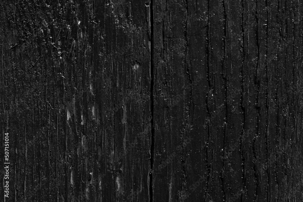 Fototapeta premium Black wood texture. Dark background of wood texture pattern