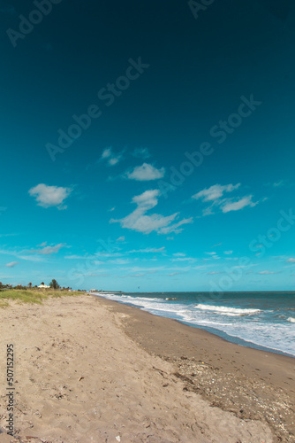 Beach on the Atlantic Ocean during a sunny day, Fort Pierce, Florida
