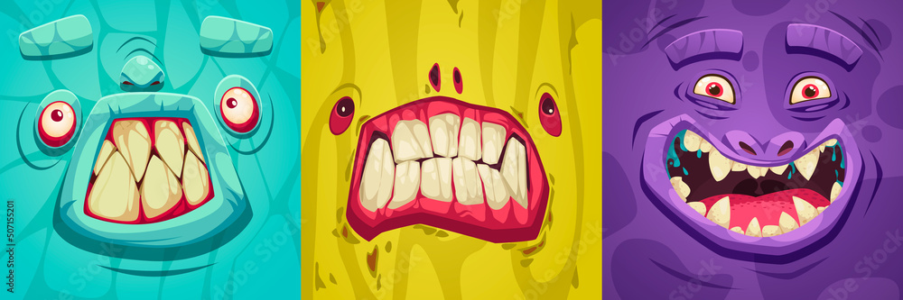 Monster Mouth Multicolored Design Concept Monster Mouth Multicolored Design Concept