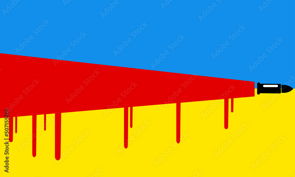 flag of of Ukraine and Kremlin Russia, relationships war conflict between the countries occupation of the territory flag of of Ukraine and Kremlin Russia, relationships war conflict between the countries occupation of the territory