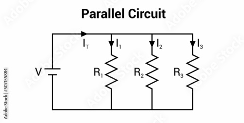 three parallel resistors in circuit