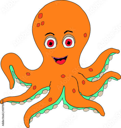 octopus cartoon character