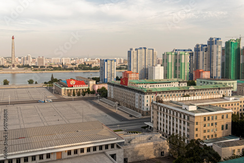 North Korea  Pyongyang     view of the metropolis.