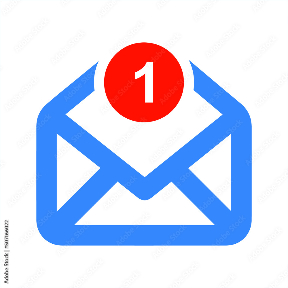 Email, letter, new, notification icon. Vector design isolated on a white background. Email, letter, new, notification icon. Vector design isolated on a white background.