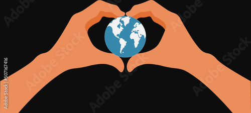 medio ambiente, cuidar el planeta, amor por el planeta. gestos de amor con las manos para demostrar que tenemos que amar nuestro planeta 