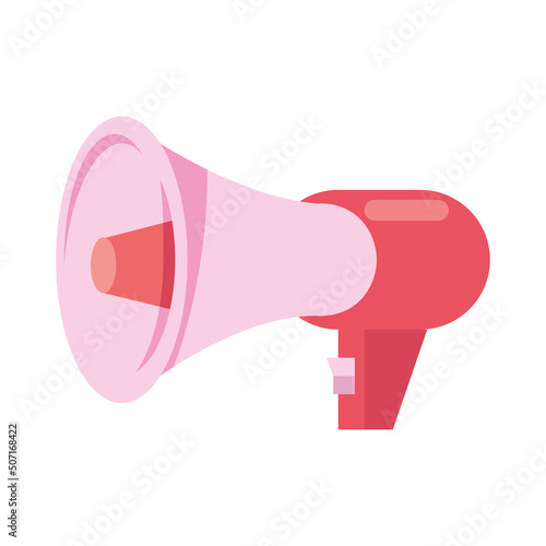 pink megaphone sound device