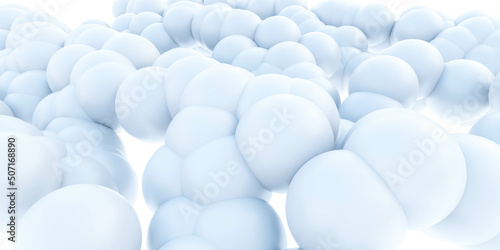 abstract white ball sphere visualization background 3d render illustration