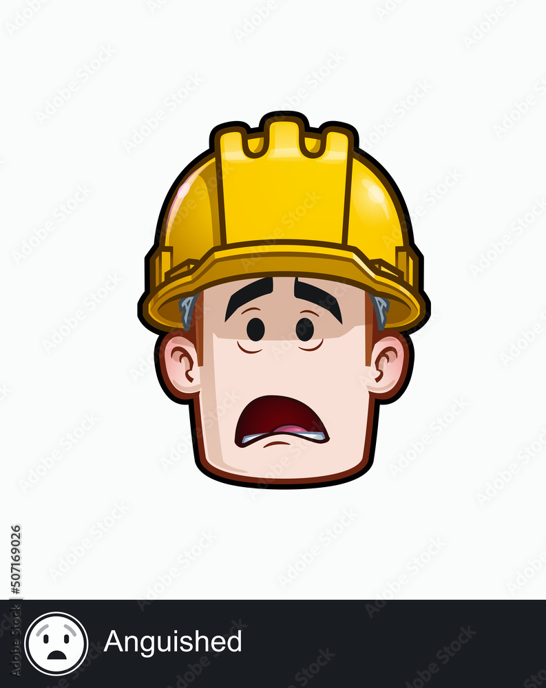 Construction Worker - Expressions - Concerned - Anguished Construction Worker - Expressions - Concerned - Anguished