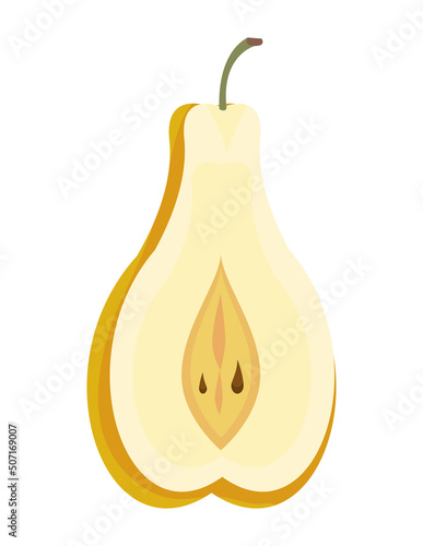 fresh pear half fruit