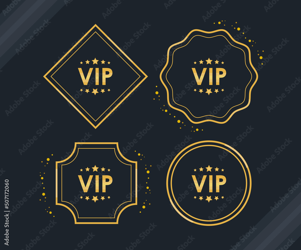 four vip golden frames