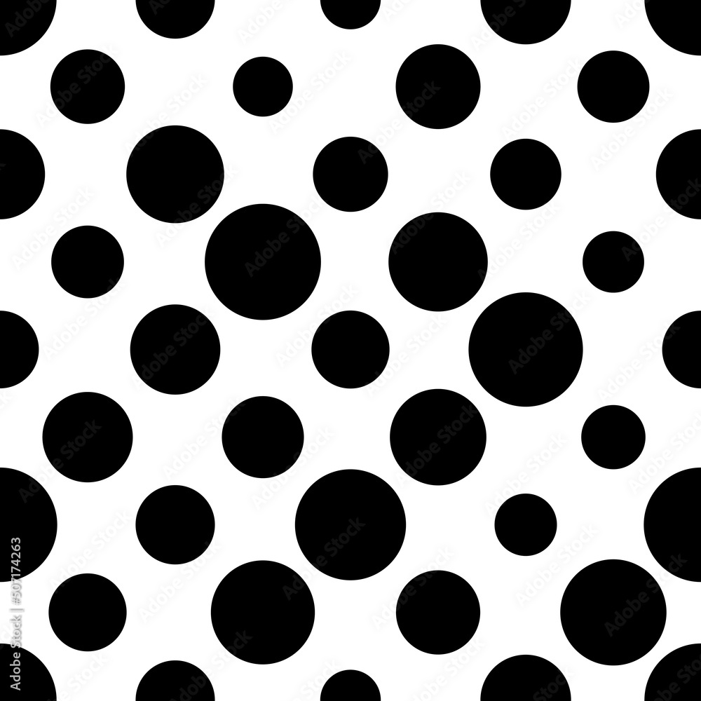 Abstract fashion monochrome polka dots background. Black and white seamless pattern with textured circles. Template design for invitation, poster, card, flyer, banner, textile, fabric. Halftone card Abstract fashion monochrome polka dots background. Black and white seamless pattern with textured circles. Template design for invitation, poster, card, flyer, banner, textile, fabric. Halftone card