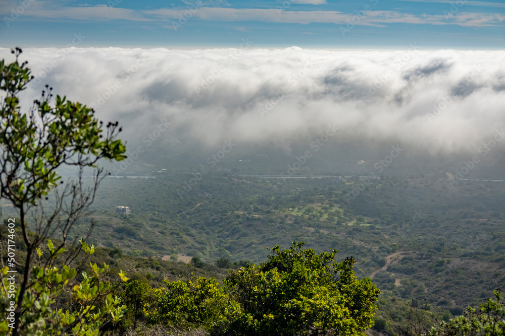 Misty morning fog on the hills Misty morning fog on the hills