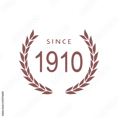 Since 1910 year symbol