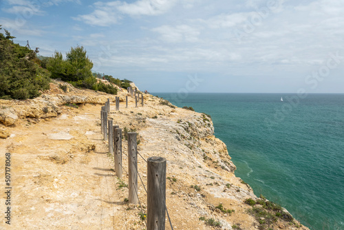 Beautiful portuguese coastline on the Algarve region