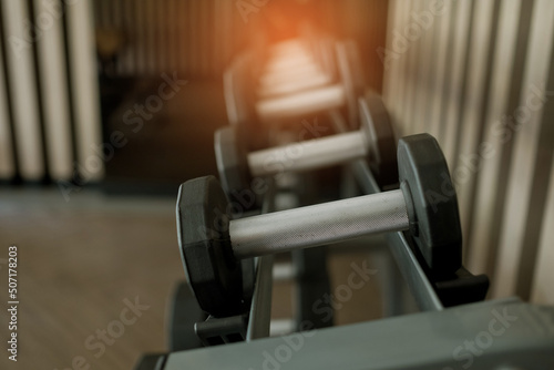 dumbbells, fitness equipment and accessories, sport, healthy  © waranyu