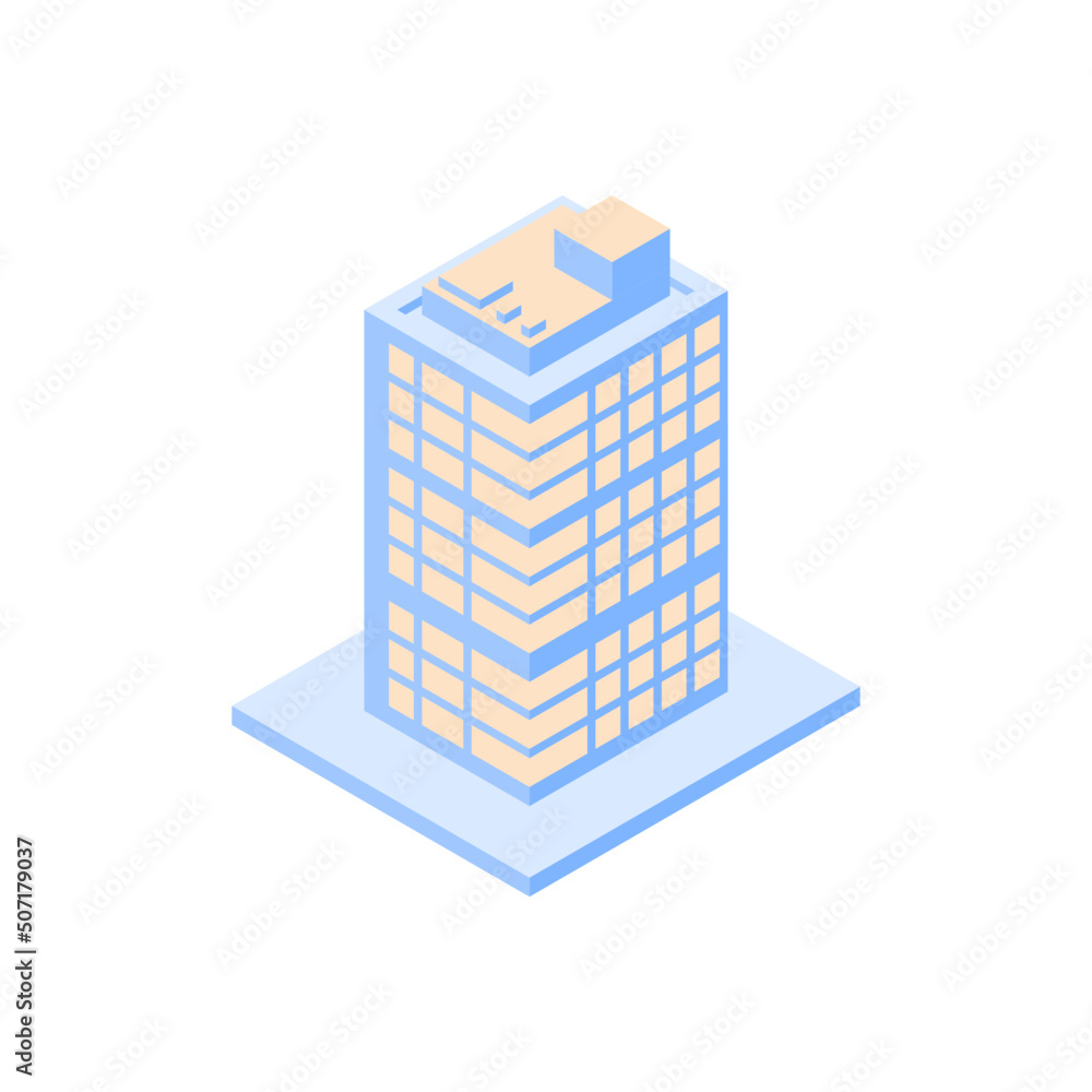 isometric view of a city