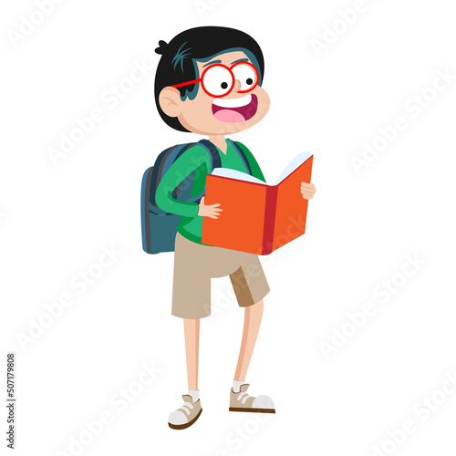 Isolated student boy icon Back to school Vector illustration