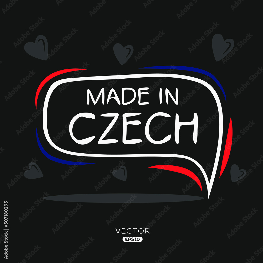 Fototapeta premium Made in Czech Republic, vector illustration.