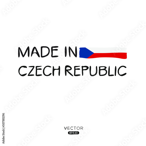 Made in Czech Republic, vector illustration.