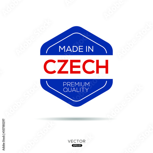 Made in Czech Republic, vector illustration.