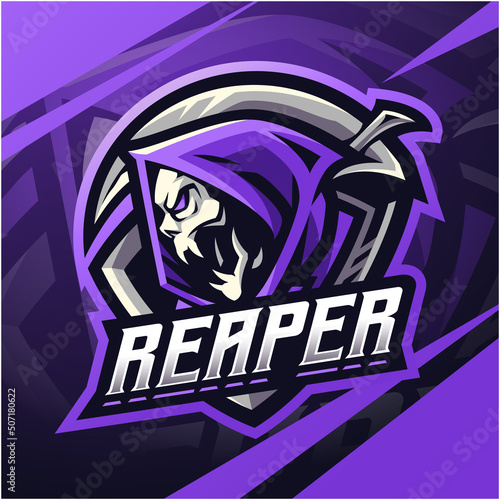 Skull reaper logo mascot design