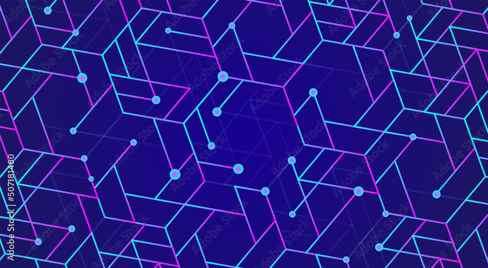 幾何学 抽象 青 ネットワーク 科学 背景