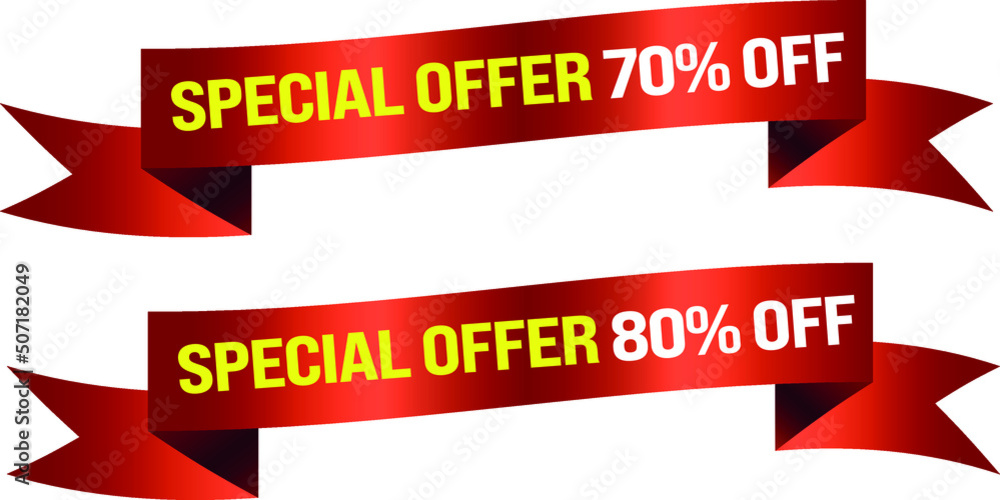 A beautiful illustration with ribbon banner for sales promotion with discount for big sales. A beautiful illustration with ribbon banner for sales promotion with discount for big sales.