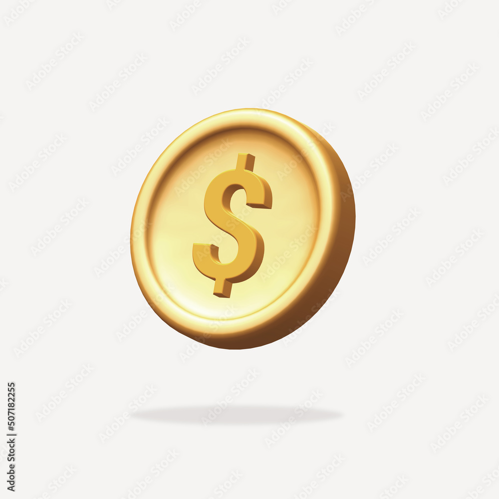 gold coin box with dollar sign gold coin box with dollar sign