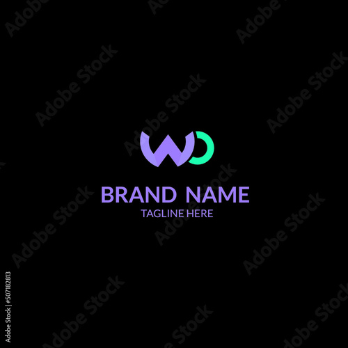 Letter W And Letter P Combination mark Logo design