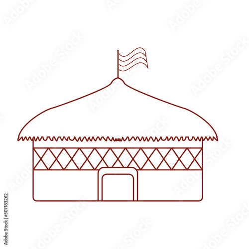 Isolated traditional indigenous house icon Vector illustration