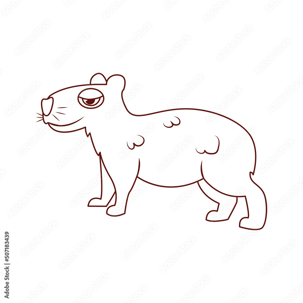 Isolated capybara cartoon Animal icon Vector illustration Isolated capybara cartoon Animal icon Vector illustration