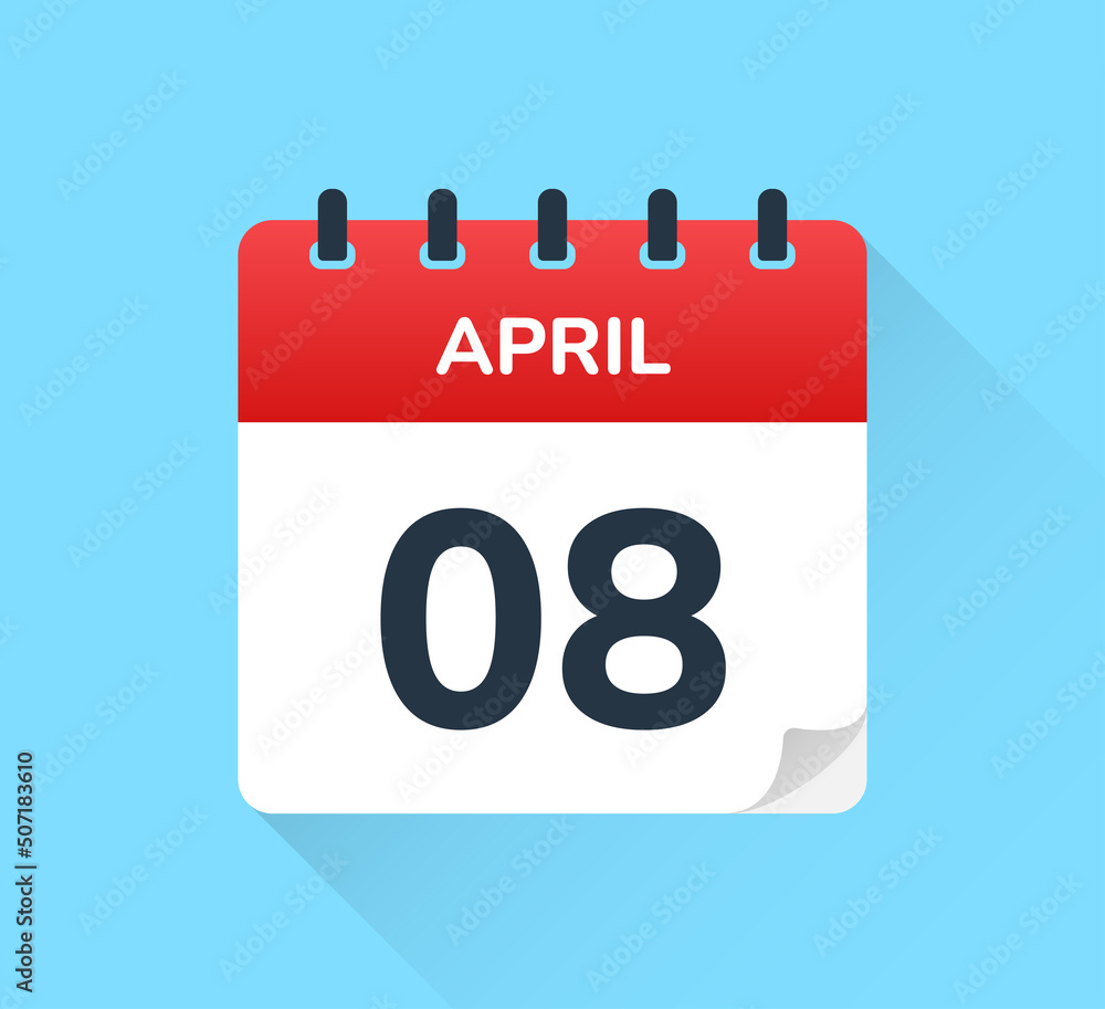 April 8 calendar - Schedule an appointment vector design template April 8 calendar - Schedule an appointment vector design template